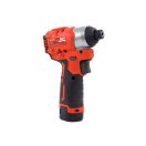 DCK Akku-Schlagschrauber 1/4" 140 Nm bürstenlos 12 V (2 x 2,0 Ah Akku + Ladegerät)