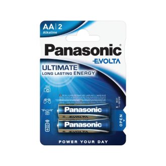   PANASONIC EVOLTA AA/Bleistift super langlebige Alkalibatterie 1,5 V (2 Stück)