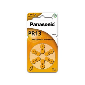   PANASONIC PR13 Zink-Luft-Hörgerätebatterie 1,4 V (6 Stück)