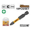 INGCO Impact Bit PH2 x 50 mm (10 Stück)