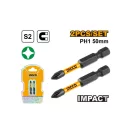 INGCO Impact Bit Spitze PH1 x 50 mm (2 Stück)