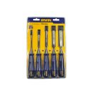 IRWIN Marples Holzmeißel-Set mit 5-teiligem Kunststoffgriff (6-10-13-19-25 mm)