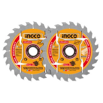   INGCO Kreissägeblatt für Holz 185 x 20 x 1,0 mm / 24T (2 Stück)