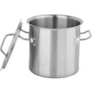 YATO GASTRO Topf mit Deckel 6 Liter 200 x 200 mm Edelstahl