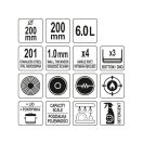 YATO GASTRO Topf mit Deckel 6 Liter 200 x 200 mm Edelstahl