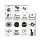 YATO GASTRO Topf mit Deckel 17 Liter 280 x 280 mm Edelstahl