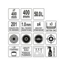 YATO GASTRO Topf mit Deckel 50 Liter 400 x 400 mm Edelstahl