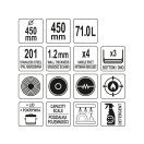 YATO GASTRO Topf mit Deckel 71 Liter 450 x 450 mm Edelstahl