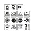 YATO GASTRO Topf mit Deckel 17 Liter 320 x 220 mm Edelstahl