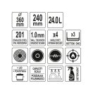 YATO GASTRO Topf mit Deckel 24 Liter 360 x 240 mm Edelstahl