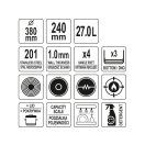 YATO GASTRO Topf mit Deckel 27 Liter 380 x 240 mm Edelstahl