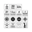 YATO GASTRO Topf mit Deckel 32 Liter 400 x 260 mm Edelstahl