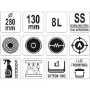 YATO GASTRO 8 Liter 280 mm Edelstahl