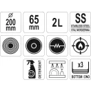 YATO GASTRO Pfanne 2 Liter 200 x 65 mm Edelstahl