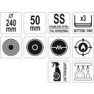YATO GASTRO Pfanne 240 mm Edelstahl