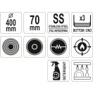 YATO GASTRO Pfanne 400 mm Edelstahl