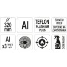 YATO GASTRO Bratpfanne mit Teflonbeschichtung, 320 mm Aluminium