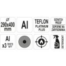 YATO GASTRO Fischbratpfanne mit Teflonbeschichtung 290 mm Aluminium