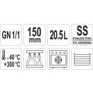 YATO GASTRO Inox-Einsatz 150 mm GN 1/1