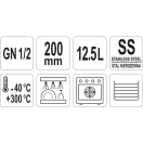 YATO GASTRO Inox-Einsatz 200 mm GN 1/2