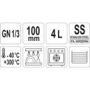 YATO GASTRO Inox-Einsatz 100 mm GN 1/3