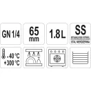 YATO GASTRO Inox-Einsatz 65 mm GN 1/4