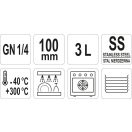 YATO GASTRO Inox-Einsatz 100 mm GN 1/4