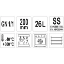 YATO GASTRO Inox-Einsatz 200 mm GN 1/1