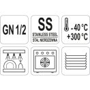 YATO GASTRO Inox-Einsatzdeckel GN 1/2