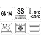 YATO GASTRO Inox-Einsatzdeckel GN 1/4