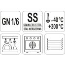 YATO GASTRO Inox-Einsatzdeckel GN 1/6