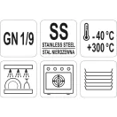 YATO GASTRO Inox-Einsatzdeckel GN 1/9