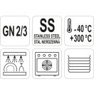 YATO GASTRO Inox-Einsatzdeckel GN 2/3