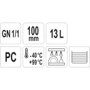 YATO GASTRO Kunststoffeinsatz 100 mm GN 1/1