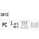 YATO GASTRO Kunststoff-Einsatzdeckel GN 1/2