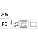 YATO GASTRO Boxeinsatz Kunststoff GN 1/2