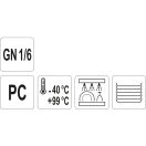YATO GASTRO Boxeinsatz Kunststoff GN 1/6