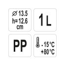 YATO GASTRO Plastikeimer 1 Liter