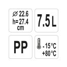 YATO GASTRO Kunststoffeimer 7,5 Liter