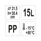 YATO GASTRO Kunststoffeimer 15 Liter