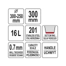 YATO GASTRO Inox-Eimer 16 Liter