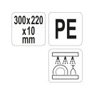 YATO GASTRO Schneidebrett 300 x 220 x 10 mm PE weiß