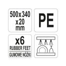 YATO GASTRO Schneidebrett 500 x 340 x 20 mm PE weiß