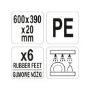 YATO GASTRO Schneidebrett 600 x 390 x 20 mm PE weiß