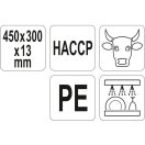 YATO GASTRO Schneidebrett 450 x 300 x 13 mm PE rot