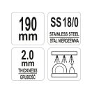 YATO GASTRO Bratenfleischzange 195 mm Edelstahl