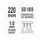 YATO GASTRO Inox Spaghettizange 220 mm