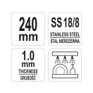 YATO GASTRO Küchen-Universalzange 240 mm Inox