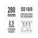 YATO GASTRO Inox Kuchenspatel 285 mm
