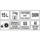 YATO GASTRO Schüsselmixer 15 Liter 500 W